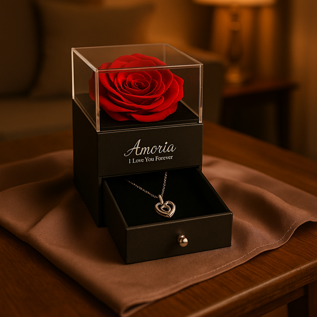 Coffret Amoria Romance – Rose & Collier