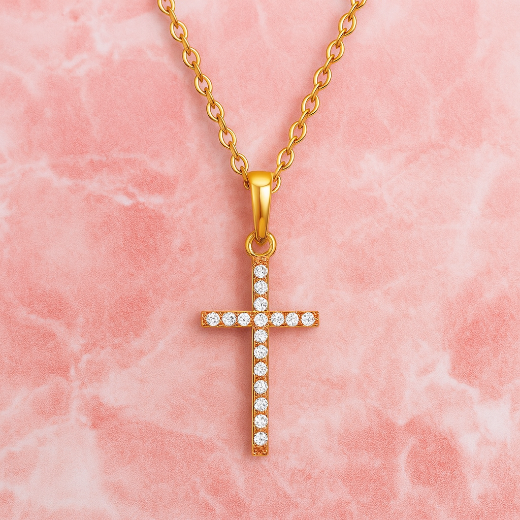 Collier Croix Éternelle – Orné de Cristaux