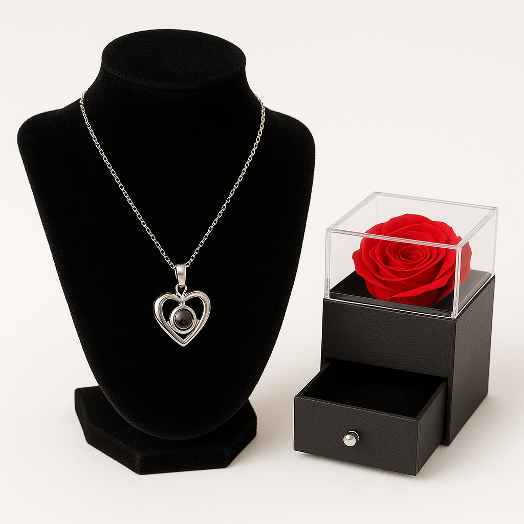 Coffret Amoria Romance – Rose & Collier