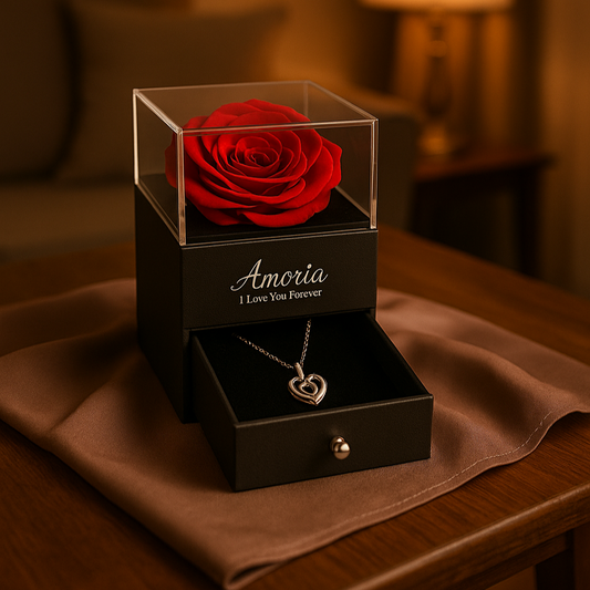 Coffret Amoria Romance – Rose & Collier